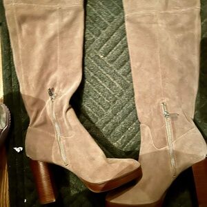Suede Michael Kors Knee-high Heeled boots
